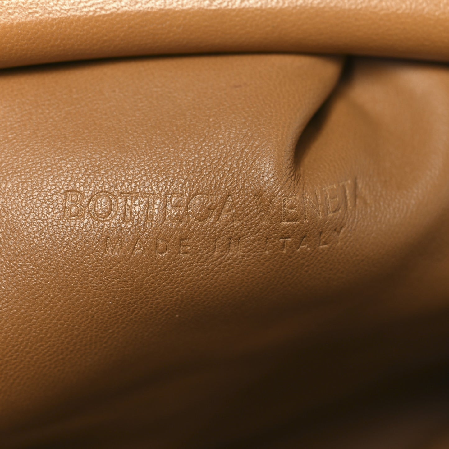Nappa Maxi Intrecciato The Pouch Oversized Clutch Caramel