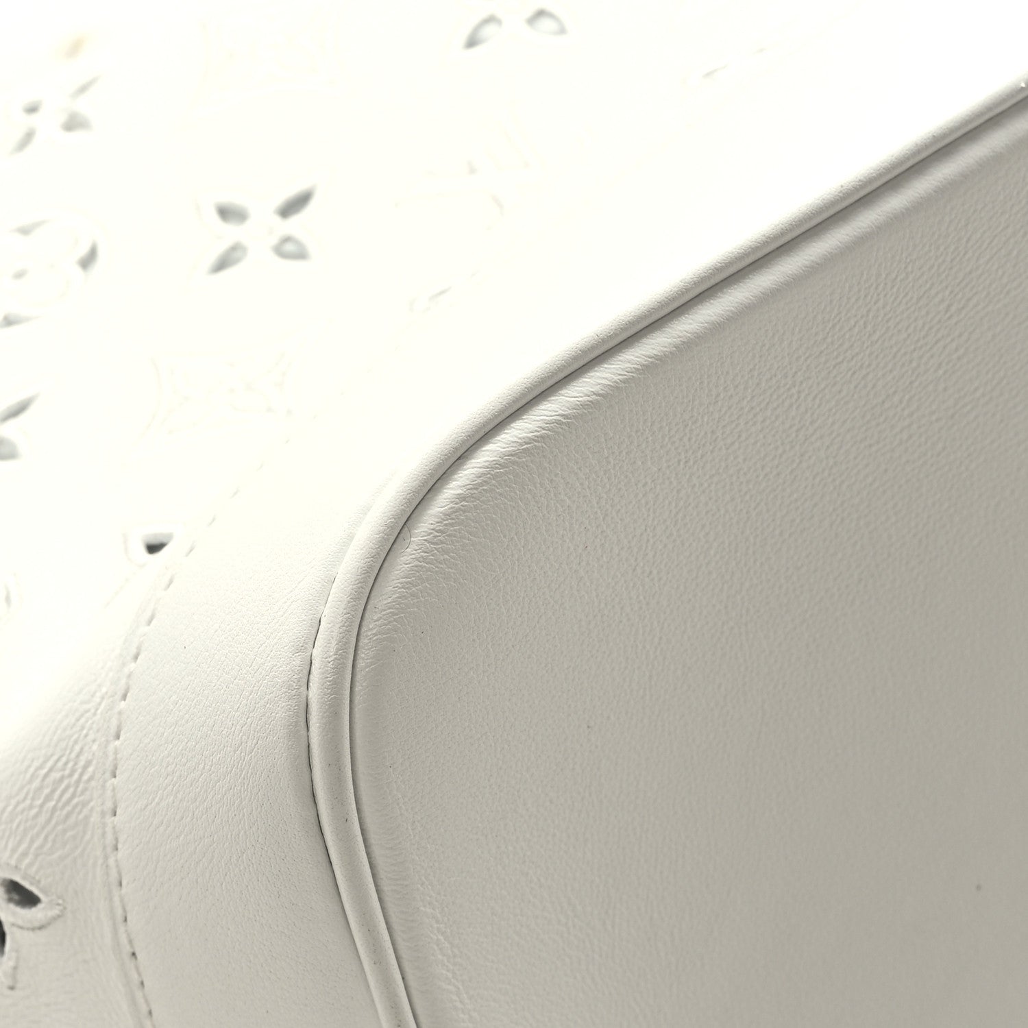 Louis Vuitton Calfskin Monogram Cutout Petit Noe White 8 of 10