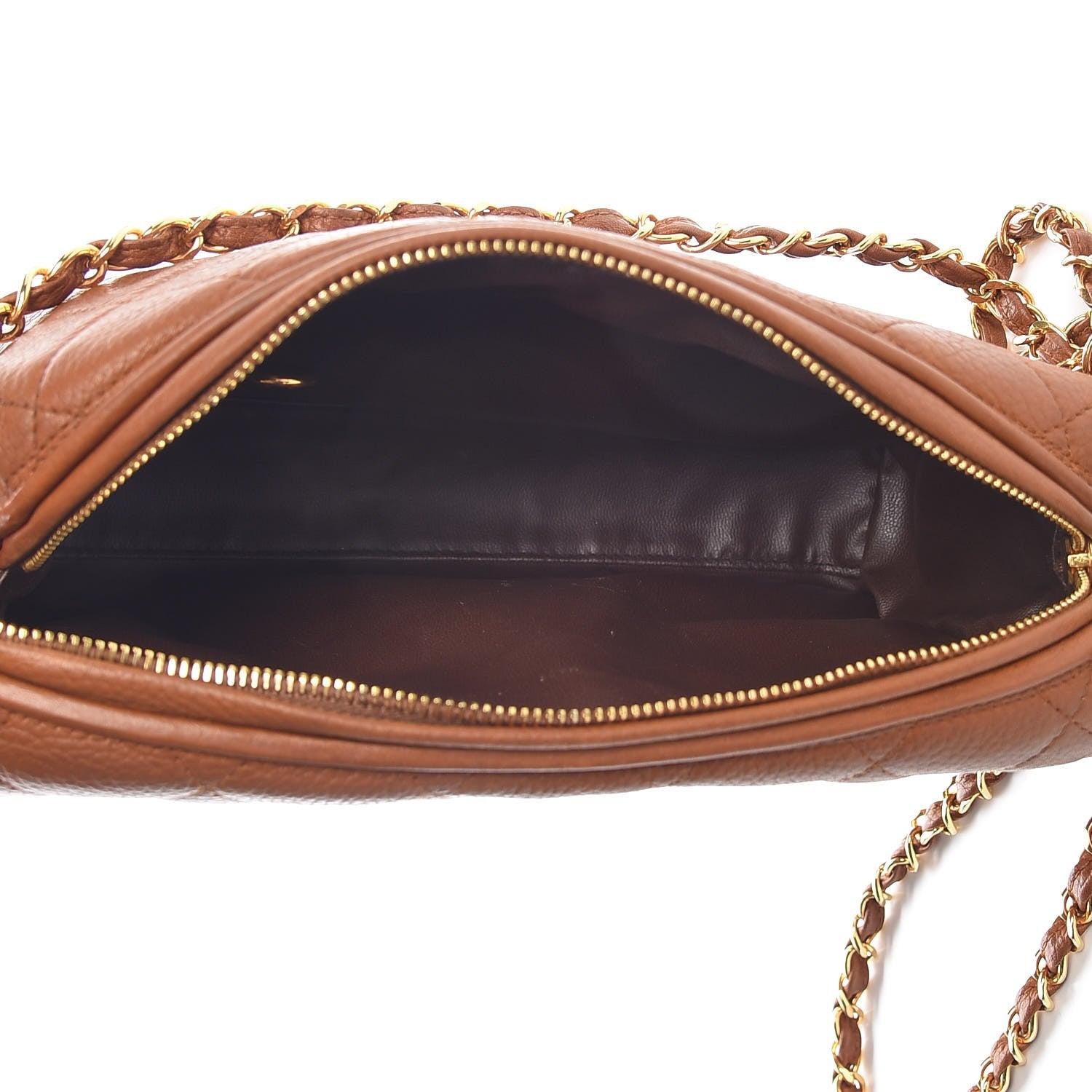 Chanel Caviar Quilted Camera Case Brown 5 of 11