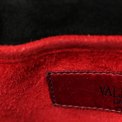 Valentino Garavani Craquele Nappa Small Rockstud Spike Shoulder Bag Black 12 of 12