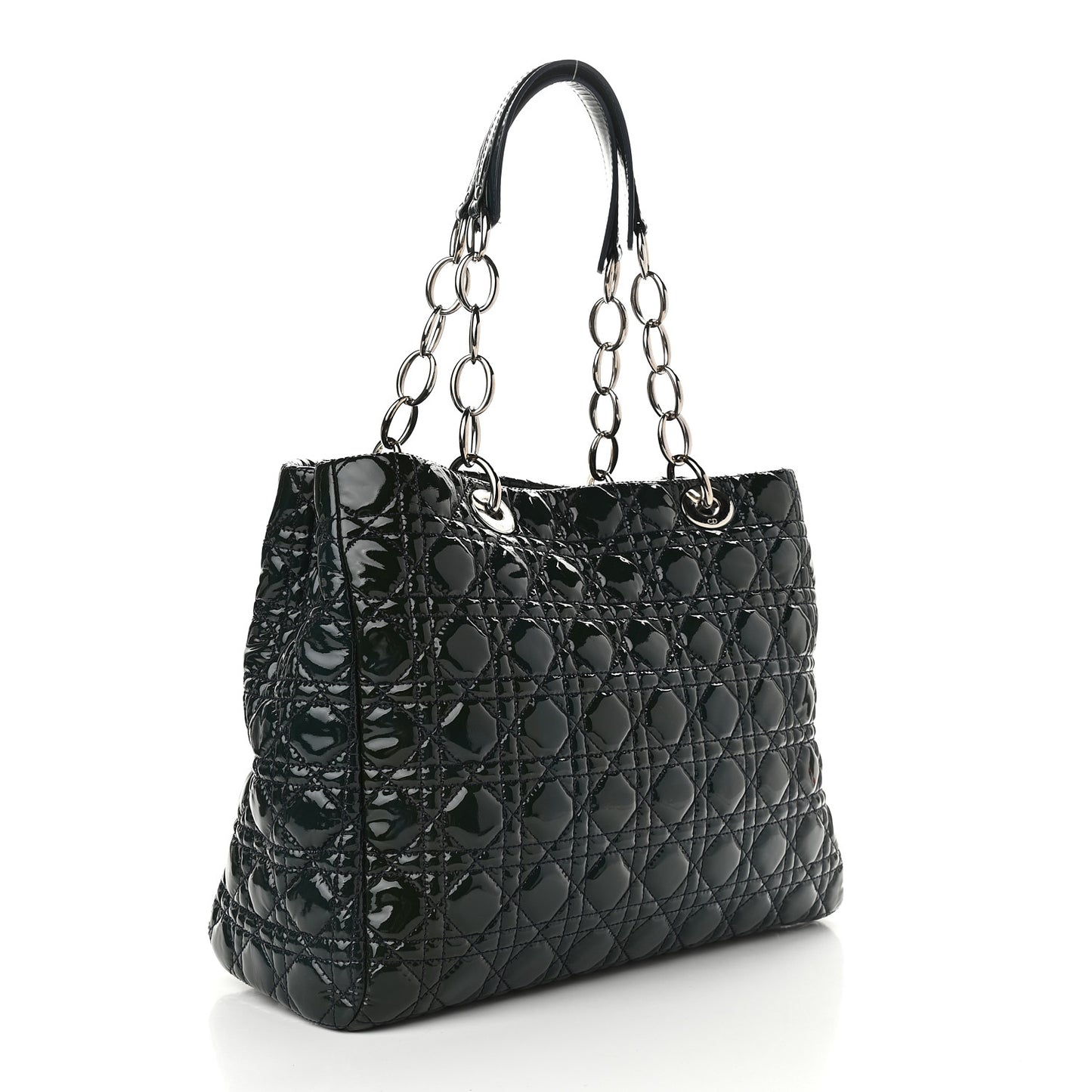 Patent Cannage Large Lady Dior Green