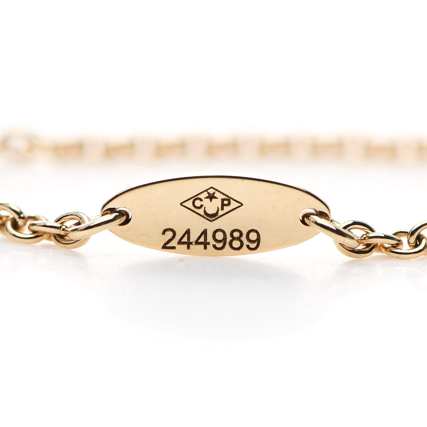 18K Yellow Gold Diamond Mother of Pearl Rose Des Vents Bracelet