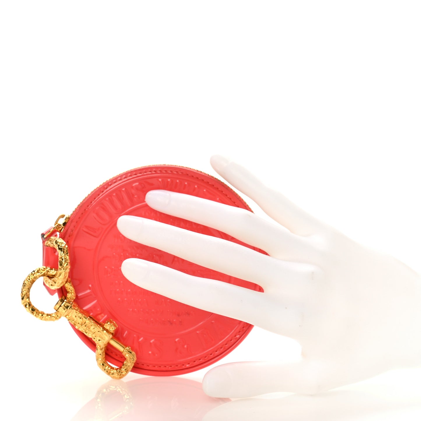 Vernis Trunks and Bags Porte-Monnaie Round Coin Purse Coral