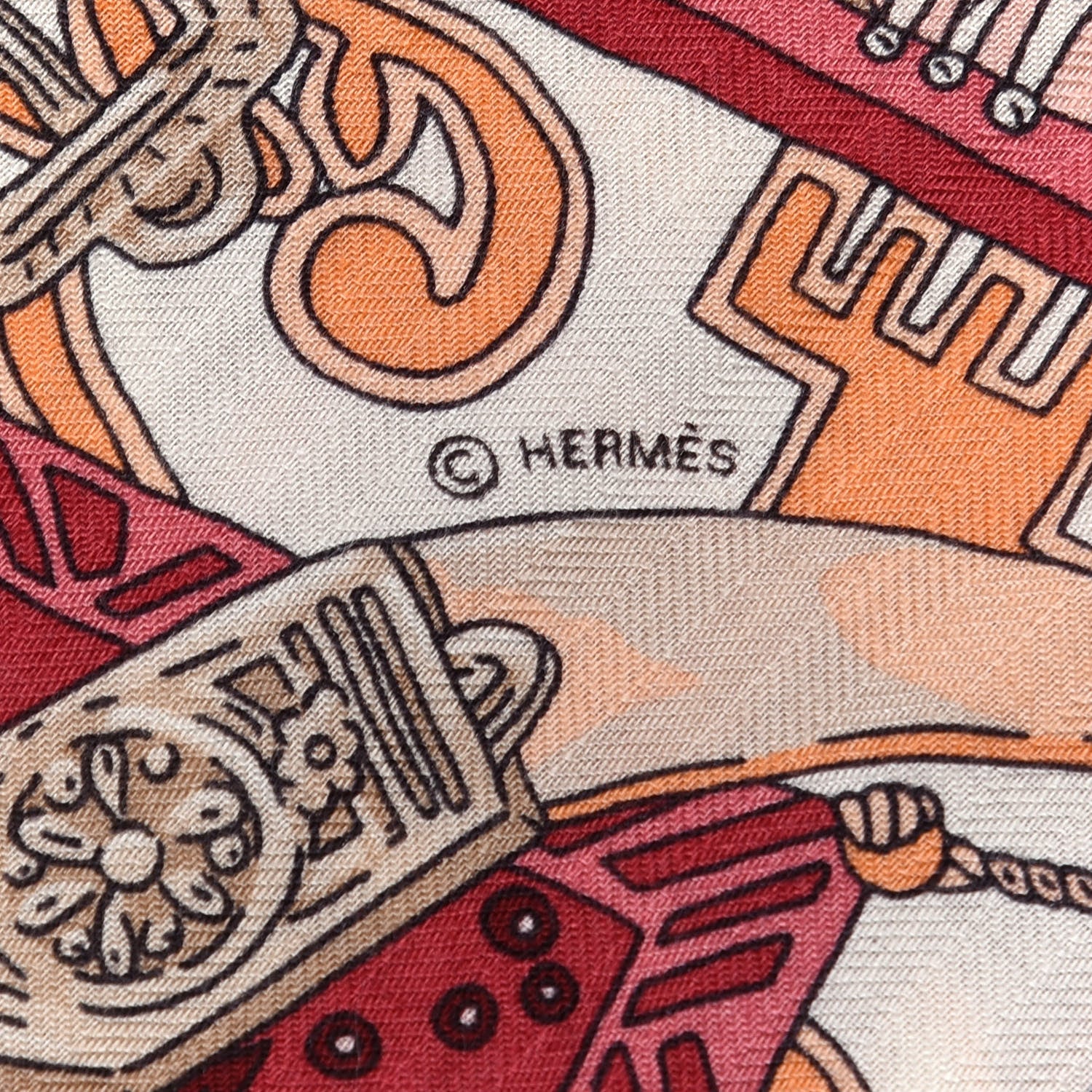 Hermes Cashmere Silk Cavaliers du Caucase Shawl 140 Rose Pale Bleu Framboise 4 of 4