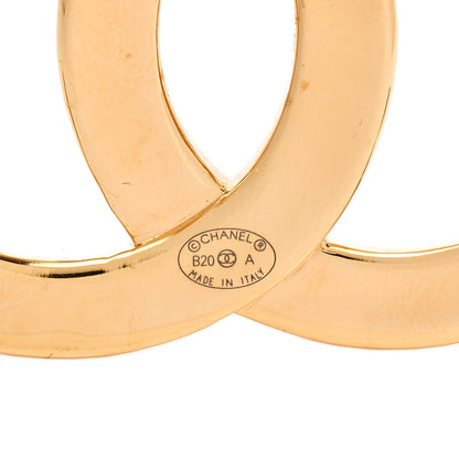 Chanel Metal Paris Button CC Large Brooch Gold 4 of 5