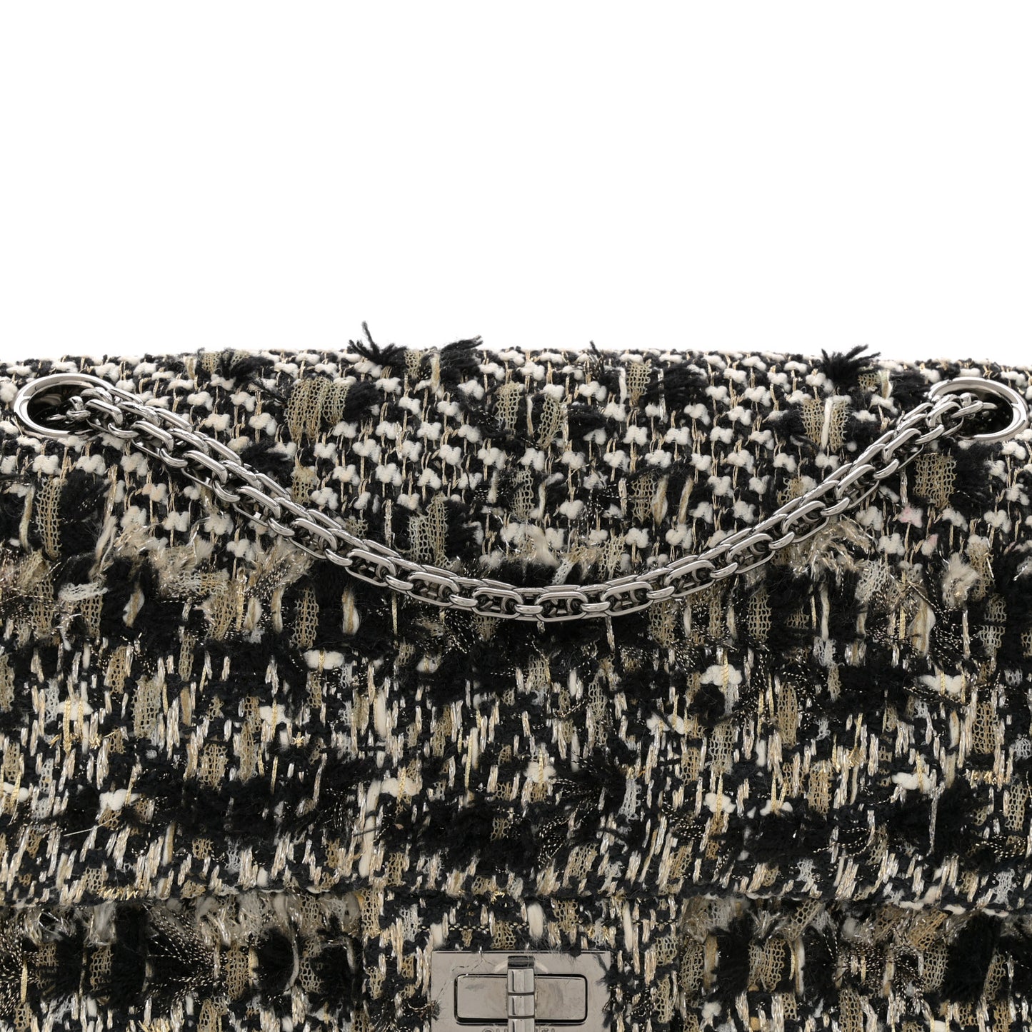 Tweed 2.55 Reissue 225 Flap Black White