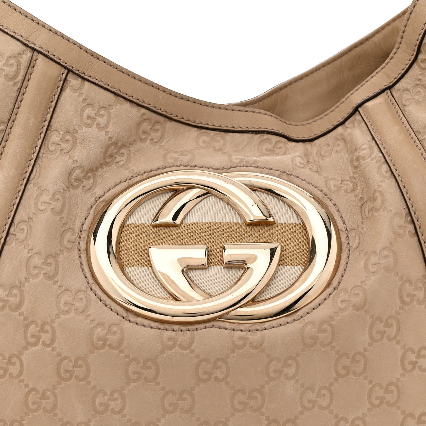 Guccissima Medium Britt Hobo Beige