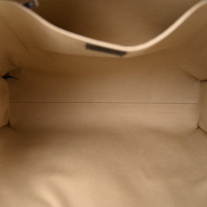 Chloe Cotton Calfskin Large Woody Ribbon Tote White Blue 5 of 11
