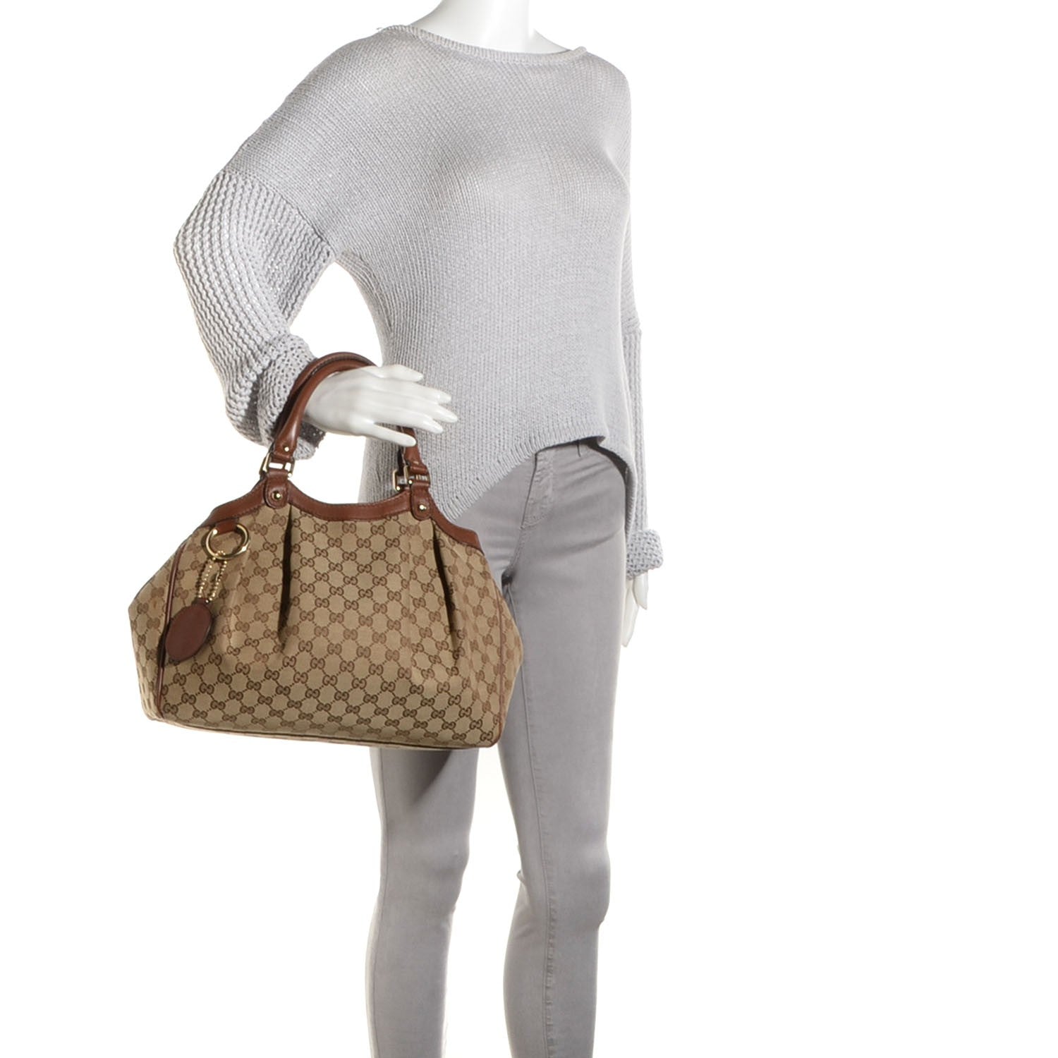 Gucci Monogram Medium Sukey Tote Brown 2 of 9