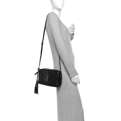 Saint Laurent Calfskin Matelasse Monogram Lou Camera Bag Black 2 of 10
