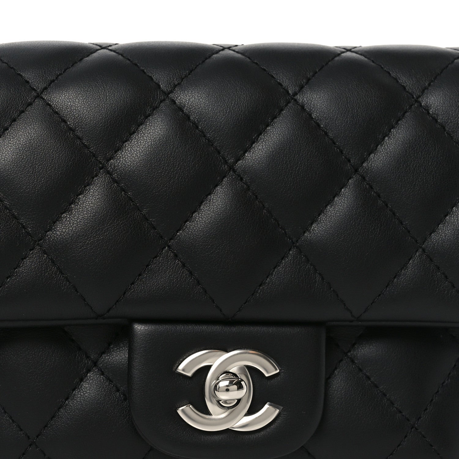 Chanel Calfskin Quilted CC Uniform Flap Belt Bag Black 9 of 12
