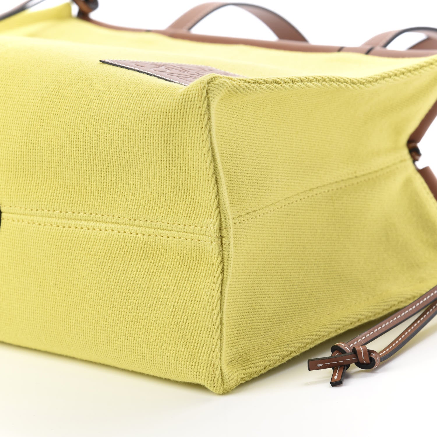 Loewe Canvas Calfskin Cushion Tote Yellow 7 of 9
