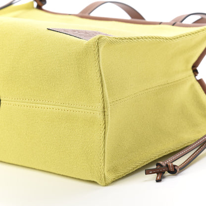 Loewe Canvas Calfskin Cushion Tote Yellow 7 of 9