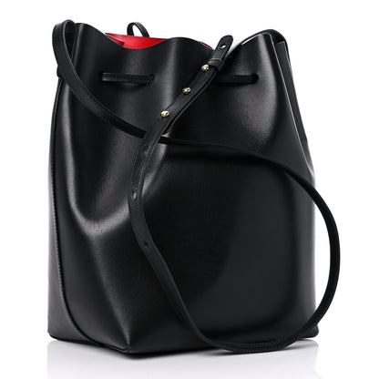 Mansur Gavriel Vegetable Tanned Calfskin Bucket Bag Black Flamma 4 of 10