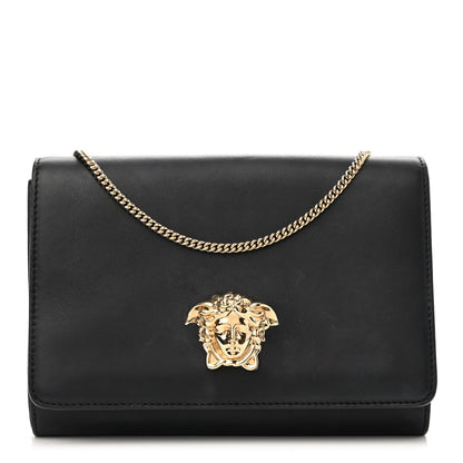 Versace Vitello Palazzo Medusa Evening Clutch Bag Black 1 of 16