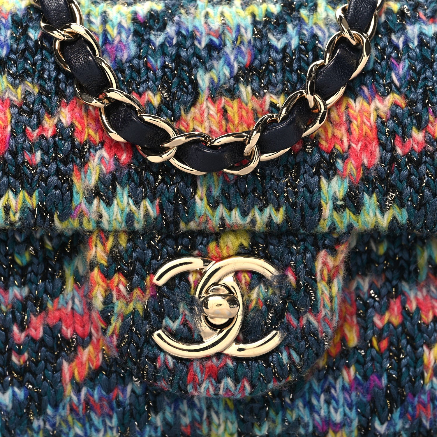 Chanel Knit Mini Rectangular Flap Multicolor 8 of 10