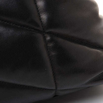 Saint Laurent Lambskin Quilted Medium Loulou Puffer Monogram Chain Satchel Black 21 of 23