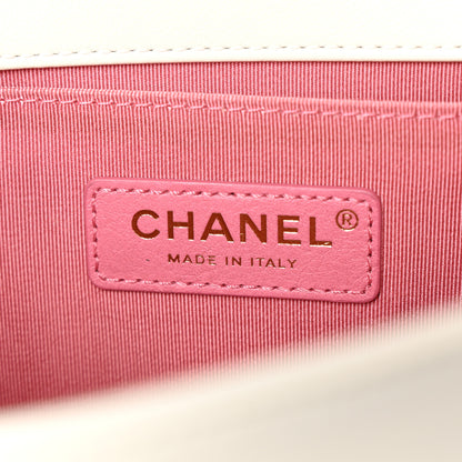 Chanel Calfskin Chevron Embroidered Medium Boy By The Sea Flap White 6 of 10