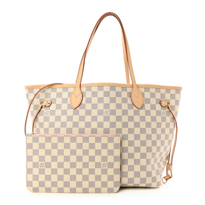 Louis Vuitton Damier Azur Neo Neverfull MM Rose Ballerine 1 of 10