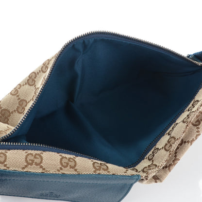 Gucci GG Monogram Web Double Pocket Belt Bag Blue 7 of 7