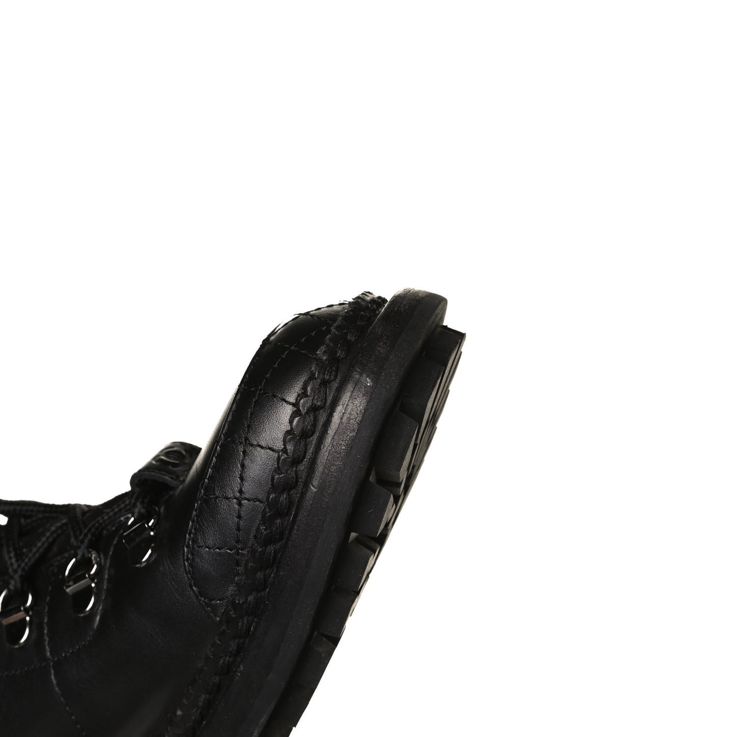 Calfskin Kid Suede Lace Up Short Boots 41 Black