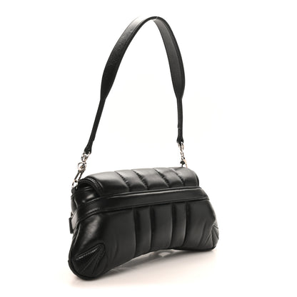 Gucci Nappa Vertical Matelasse Small Maxi Horsebit Chain Shoulder Bag Black 3 of 9
