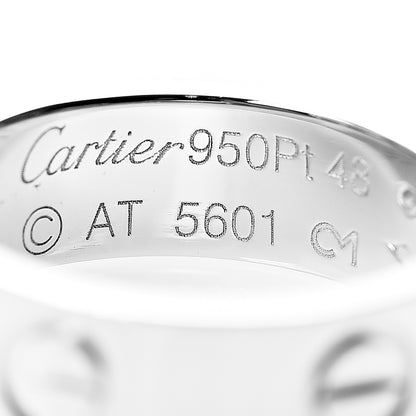 Cartier Platinum 5.5mm LOVE Ring 48 4.5 3 of 3