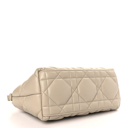 Christian Dior Calfskin Macrocannage Medium Diortravel Nomad Pouch Sand 5 of 10