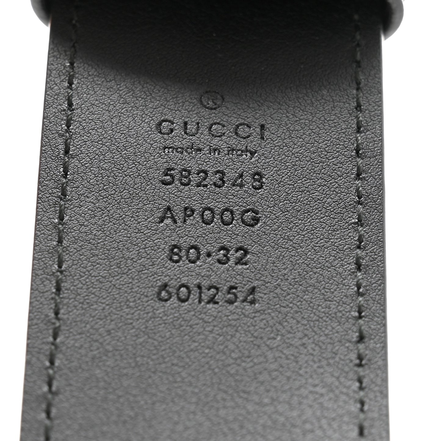 Moon Calfskin Scales Double G 40mm Belt 80 32 Black