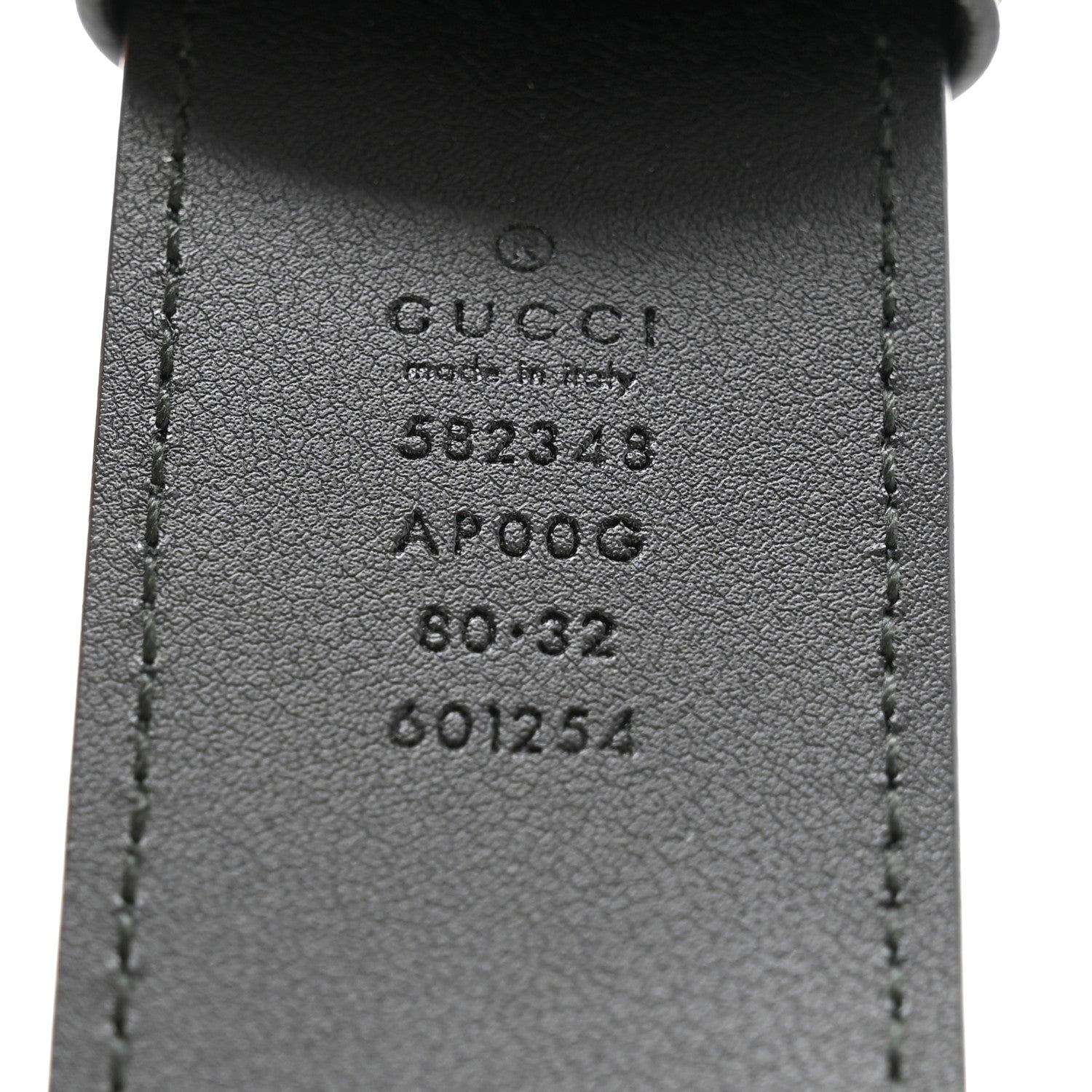 Gucci Moon Calfskin Scales Double G 40mm Belt 80 32 Black 5 of 5