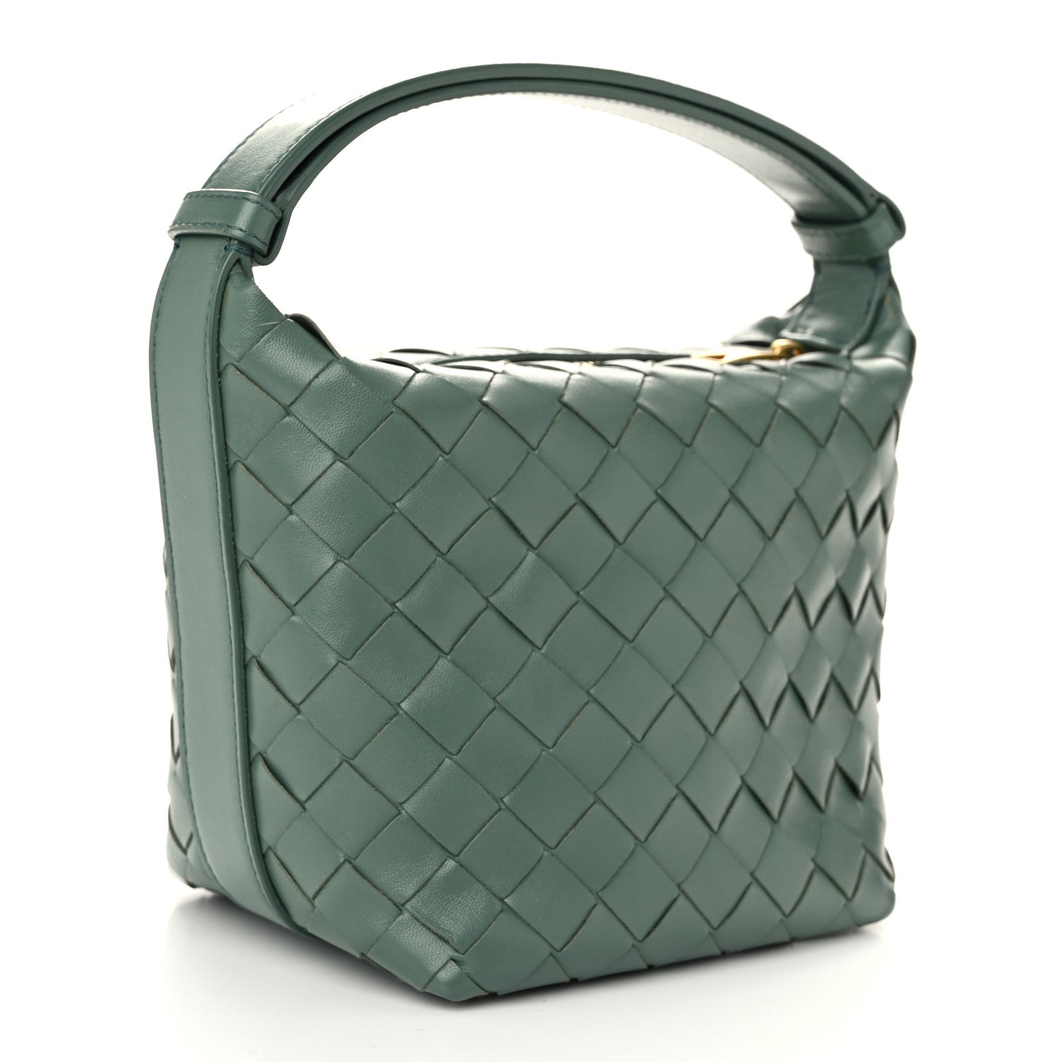 Bottega Veneta Calfskin Nappa Intrecciato Candy Wallace Aloe 3 of 10