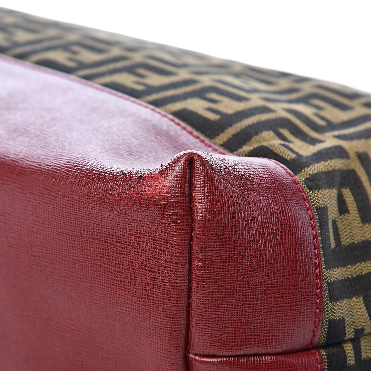 Zucca Vitello Elite Medium Roll Tote Tobacco Rosso Scuro