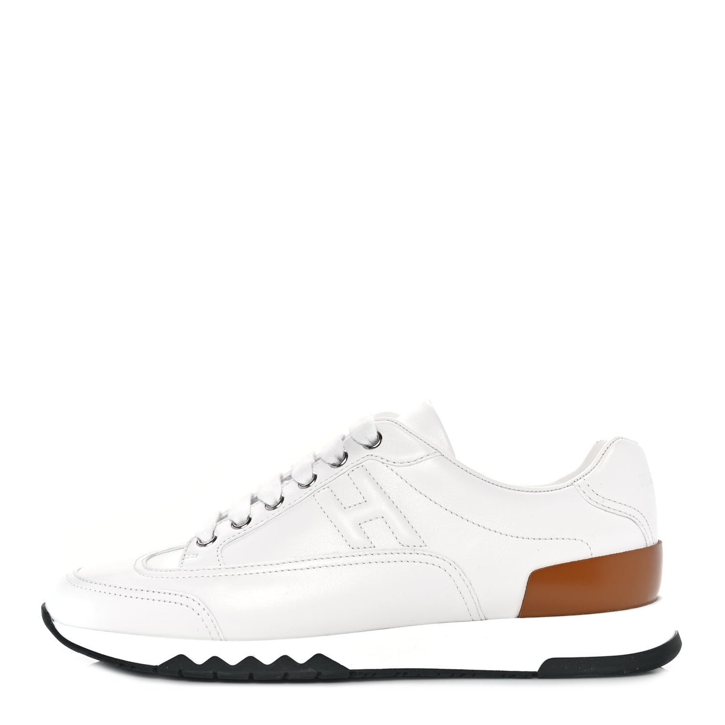 Calfskin Womens Trail Sneakers 38 White