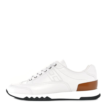Hermes Calfskin Womens Trail Sneakers 38 White 1 of 7