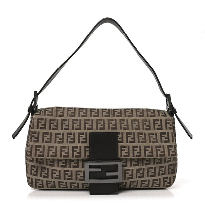 Fendi Zucchino Baguette Toro Mogano Panna 1 of 10