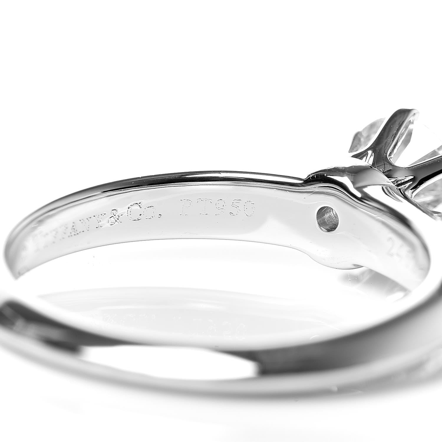 Tiffany Platinum Diamond .53ct Solitaire Engagement Ring 49 4.75 6 of 7