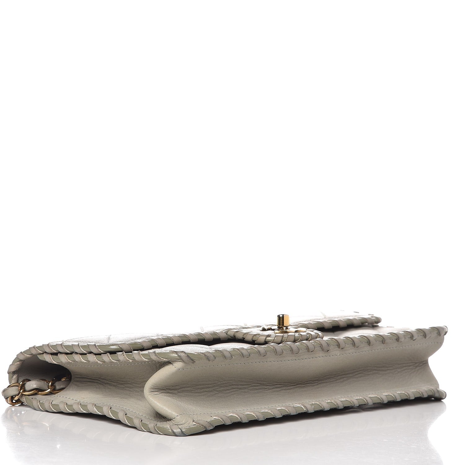Chanel Iridescent Calfskin Medium Happy Stitch Flap Grey 5 of 14