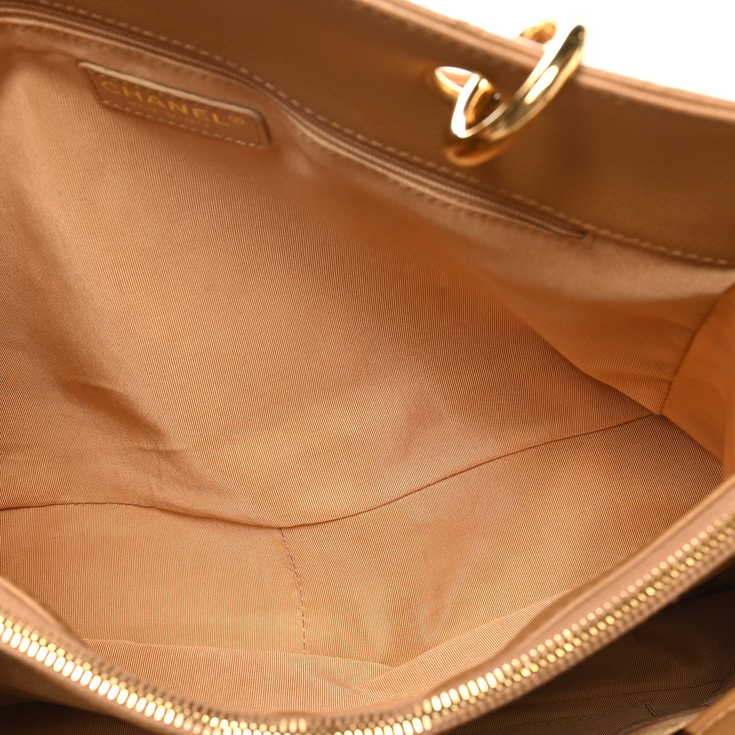 Caviar Quilted Grand Shopping Tote GST Beige