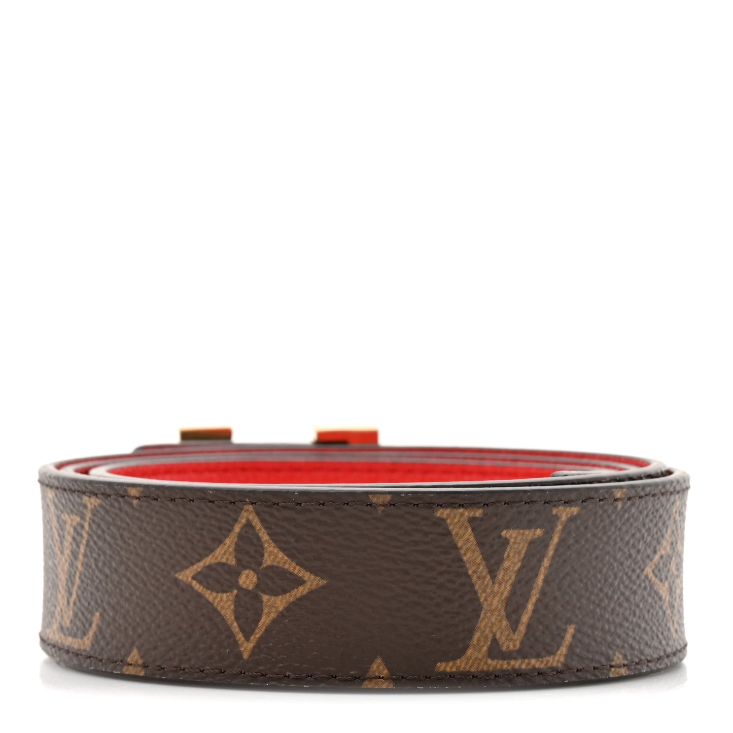 Monogram 30mm LV Initiales Reversible Belt 90 36 Coquelicot