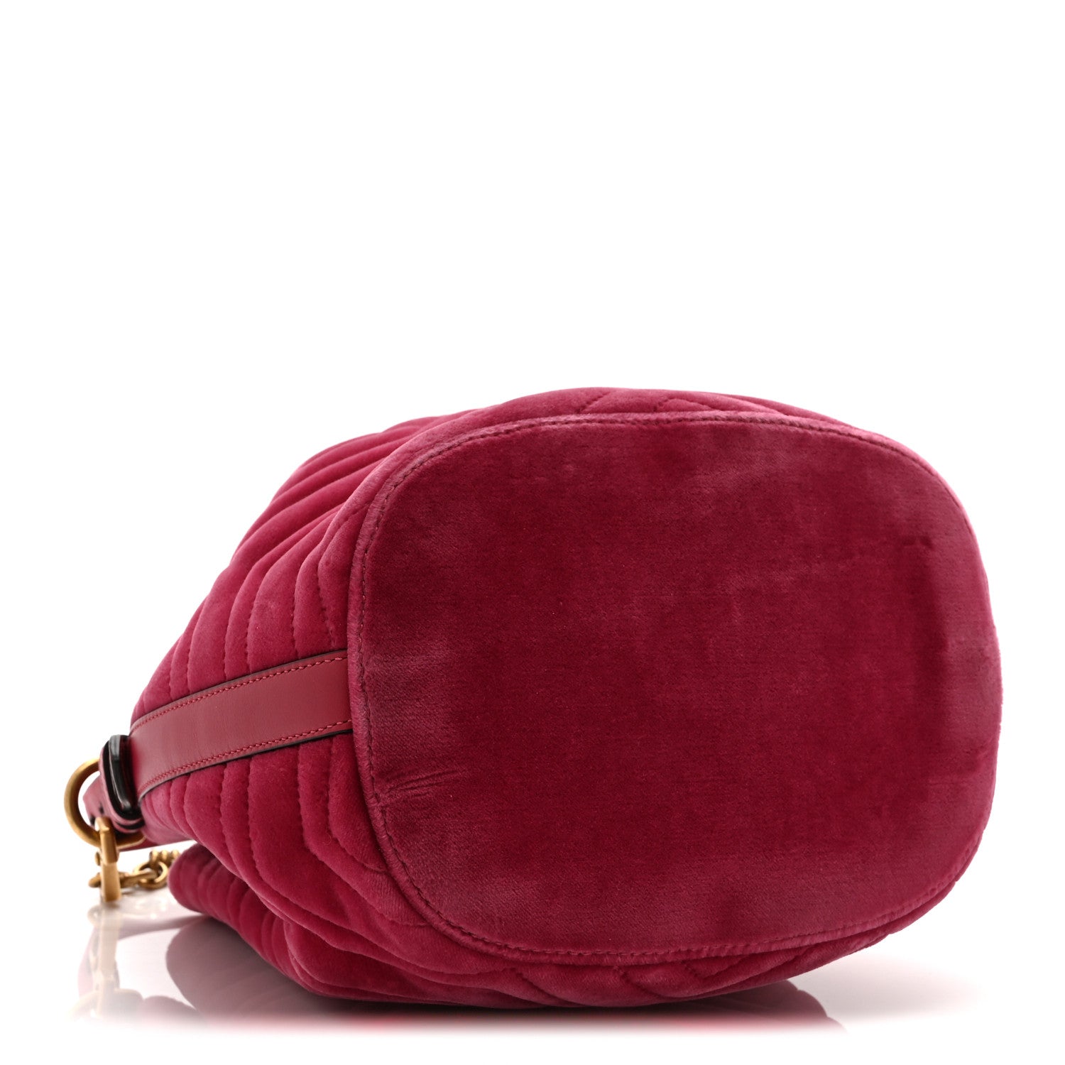 Gucci Velvet Matelasse GG Marmont Bucket Bag Light Raspberry Rose 4 of 11