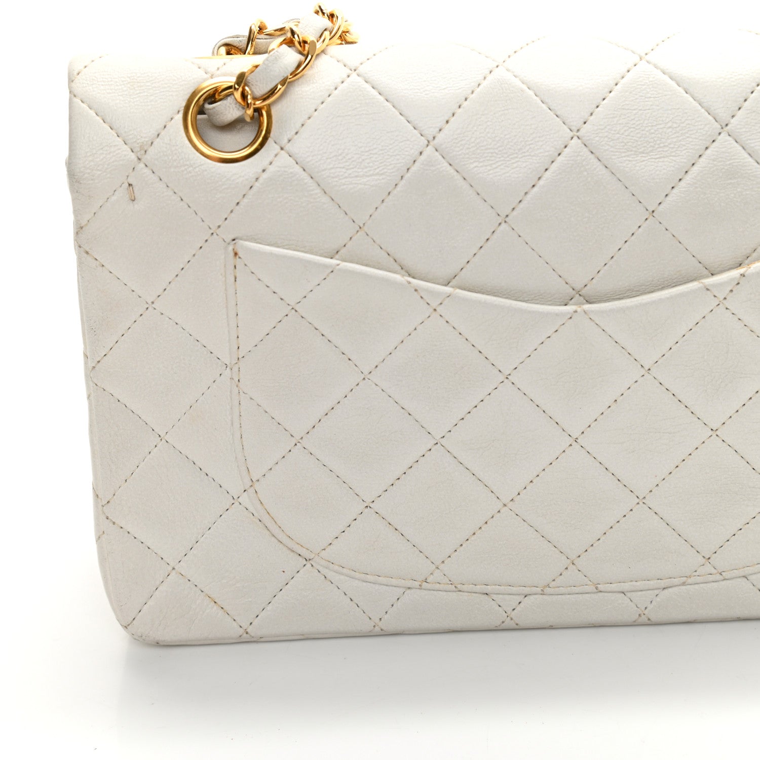 Chanel Lambskin Quilted Small Double Flap White 20 of 25