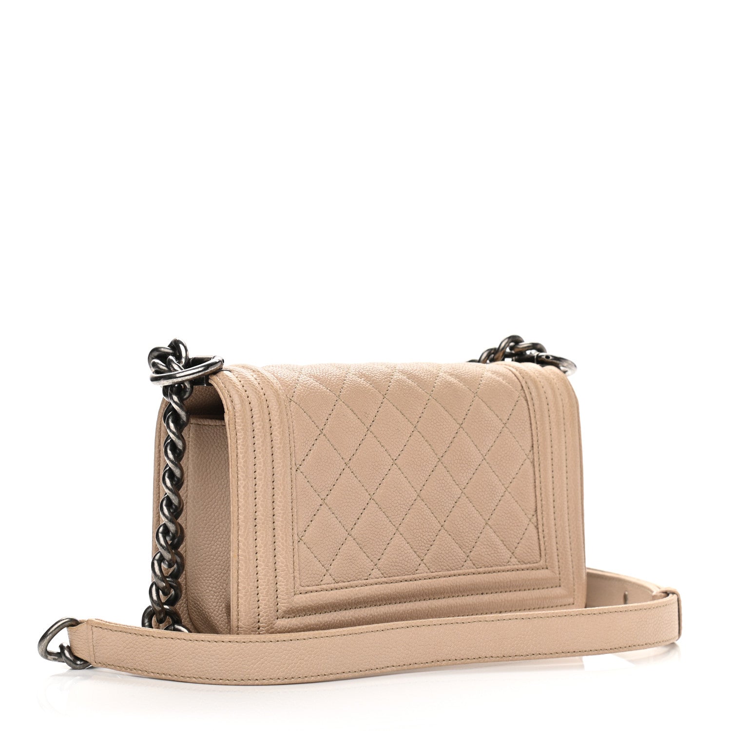 Chanel Caviar Quilted Small Boy Flap Light Beige 3 of 14