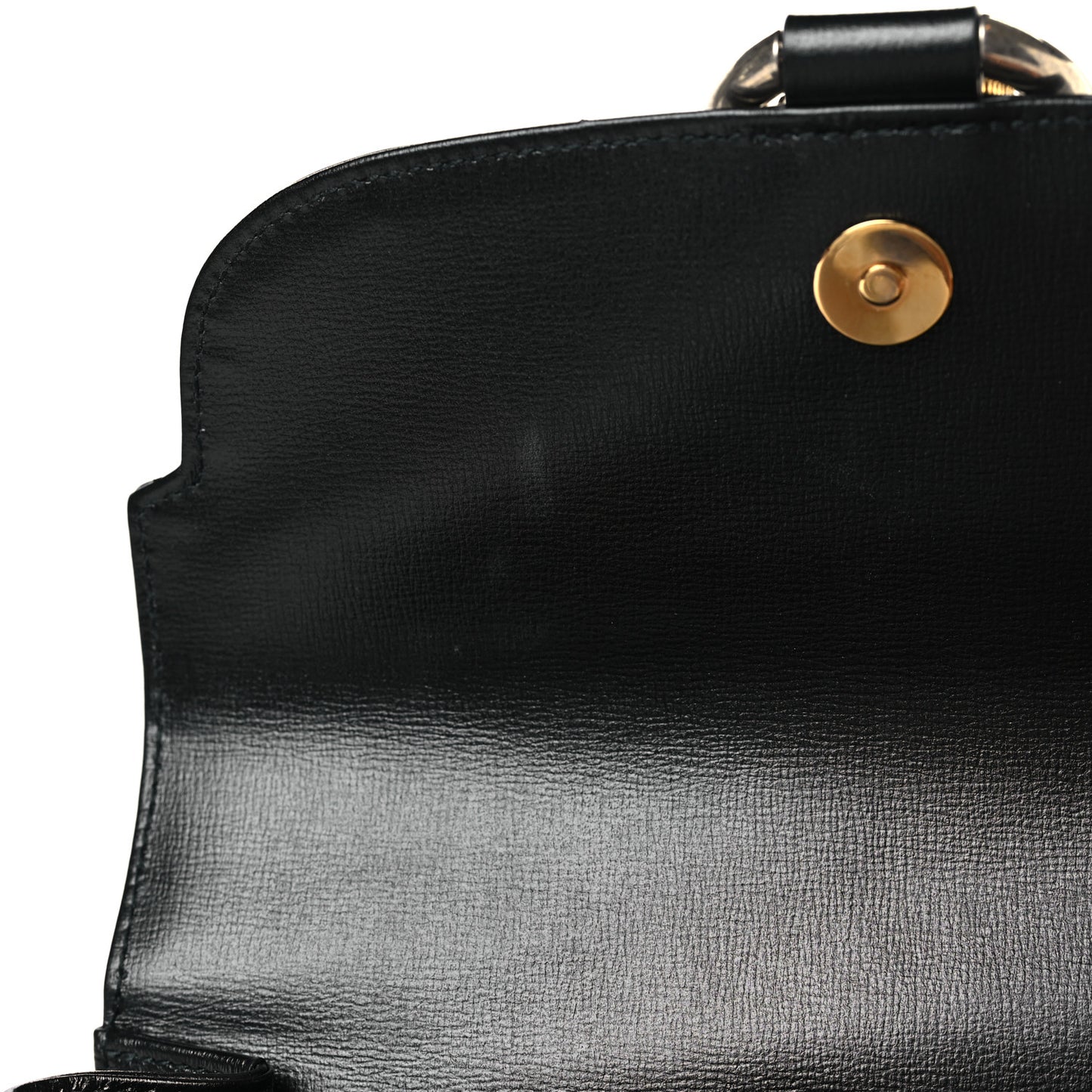 Textured Calfskin Small Torchon GG Ring Shoulder Bag Black