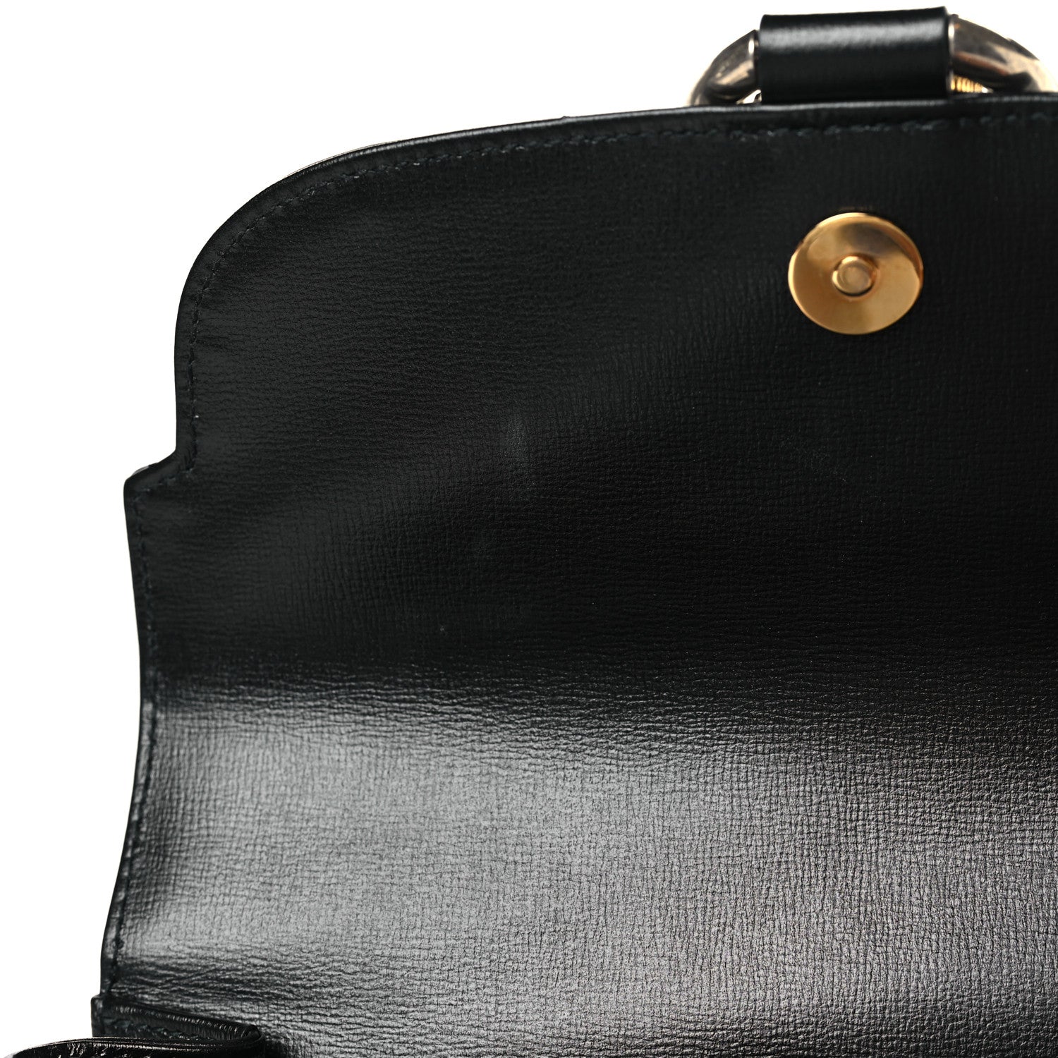 Gucci Textured Calfskin Small Torchon GG Ring Shoulder Bag Black 10 of 10