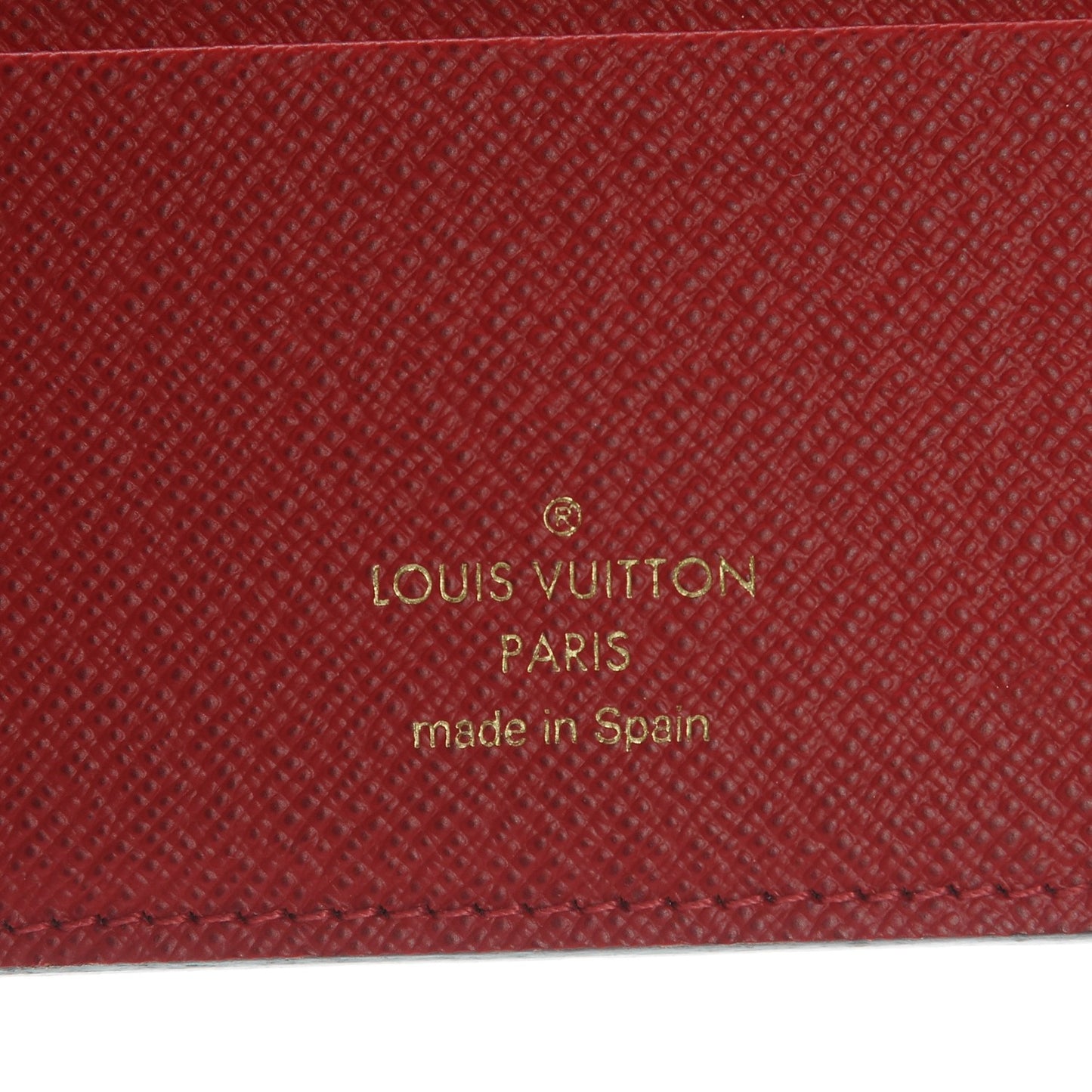 Damier Ebene Insolite Wallet Red