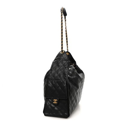 Chanel Caviar Quilted Large Chanel 25 Handbag Black 7 of 21