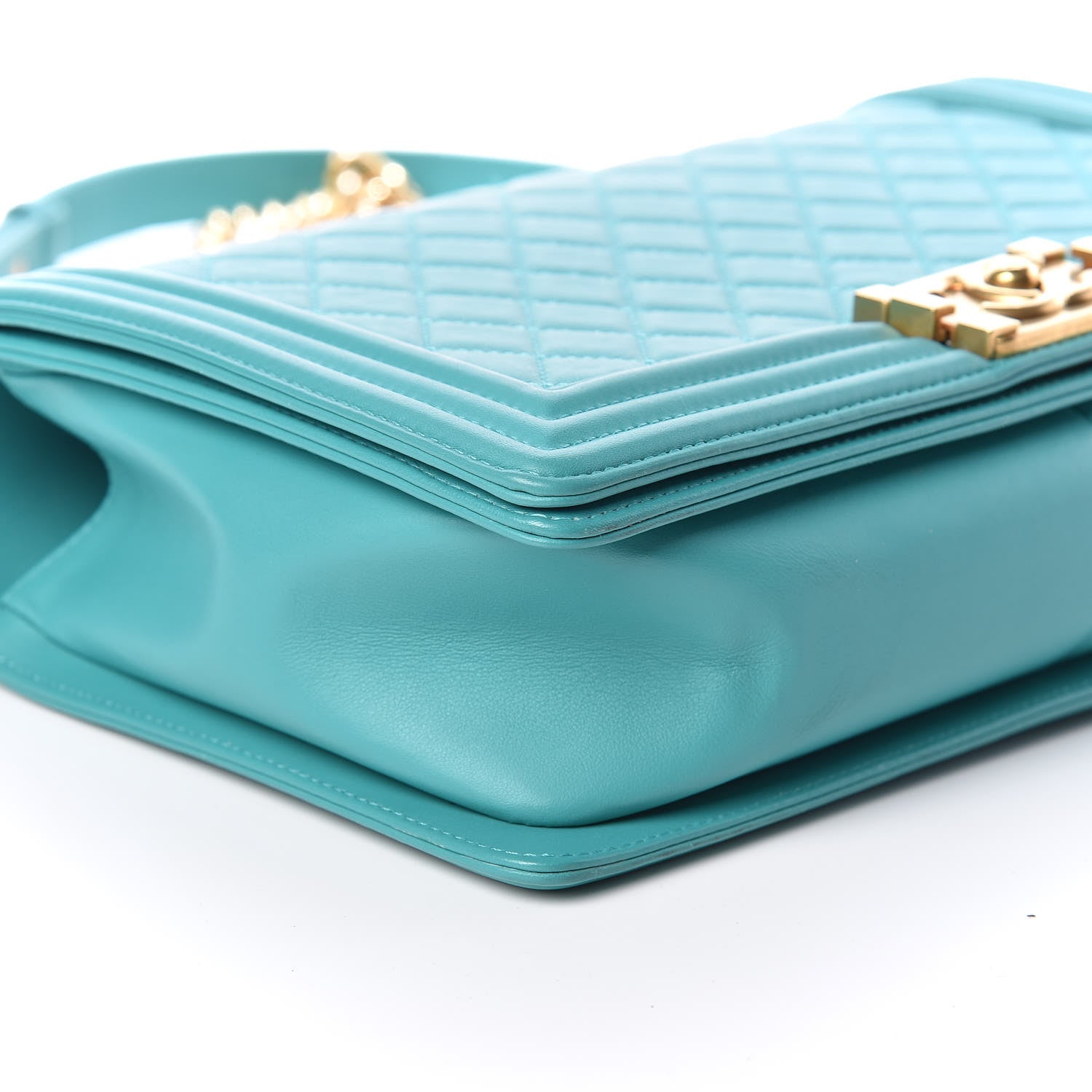 Chanel Calfskin Quilted New Medium Boy Flap Dark Turquoise 5 of 10