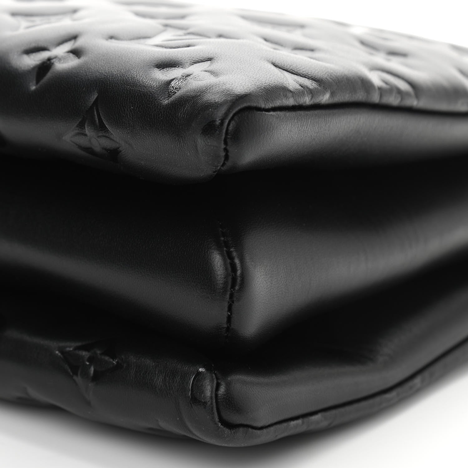 Louis Vuitton Lambskin Embossed Monogram Coussin PM Black 11 of 12