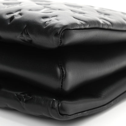 Louis Vuitton Lambskin Embossed Monogram Coussin PM Black 11 of 12