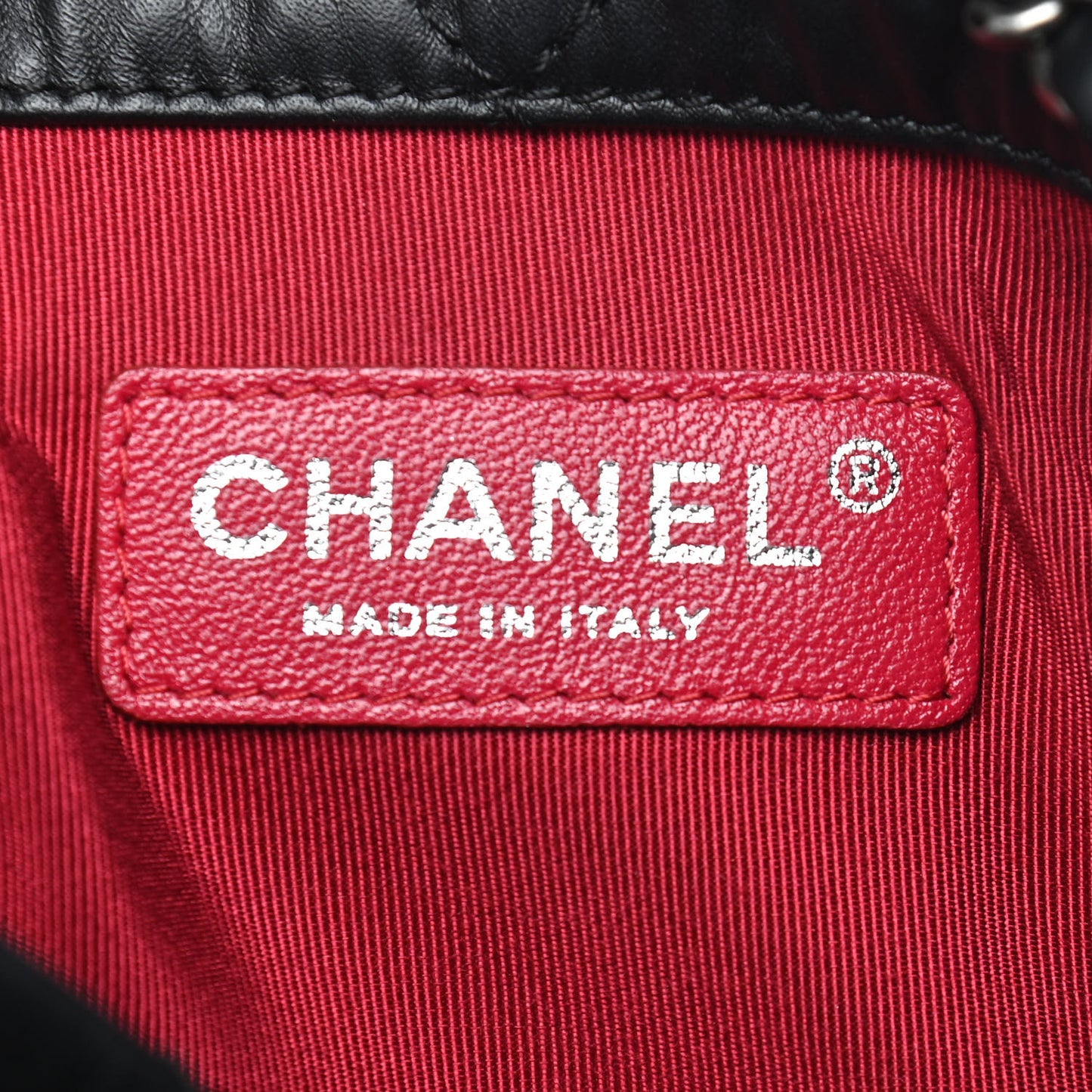 Aged Calfskin Quilted Gabrielle Backpack Black